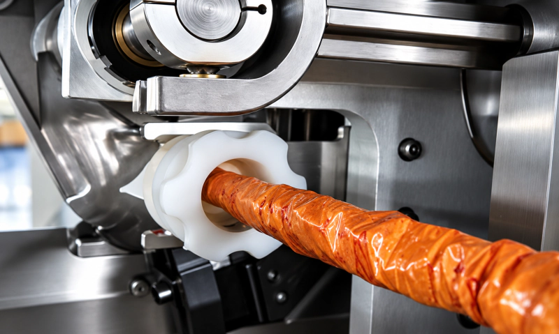 Vacuum filling process in sausage production